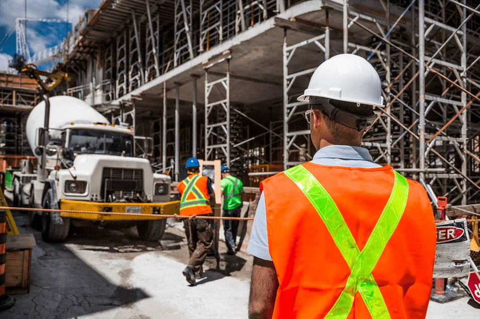 Man at a construction site